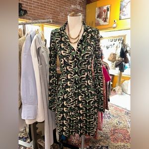 DIANE von Furstenberg silk dress green size 0 #DVF #silkdress